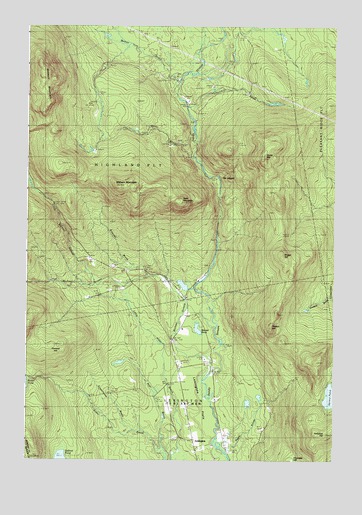 Witham Mountain, ME USGS Topographic Map