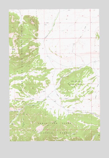Wolf Butte, MT USGS Topographic Map