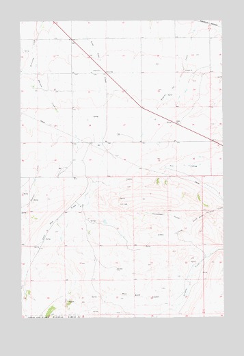 Wolf Butte NW, MT USGS Topographic Map
