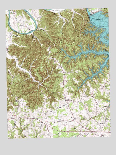 Wolf Creek Dam, KY USGS Topographic Map