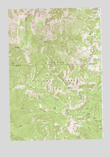 Wolf Fang Peak, ID USGS Topographic Map