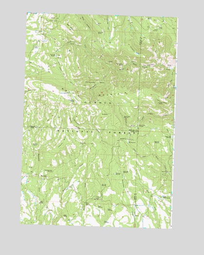 Wolf Mountain, OR USGS Topographic Map