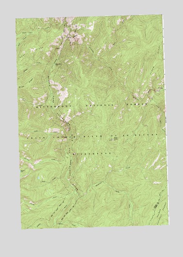 Wood Hump, ID USGS Topographic Map