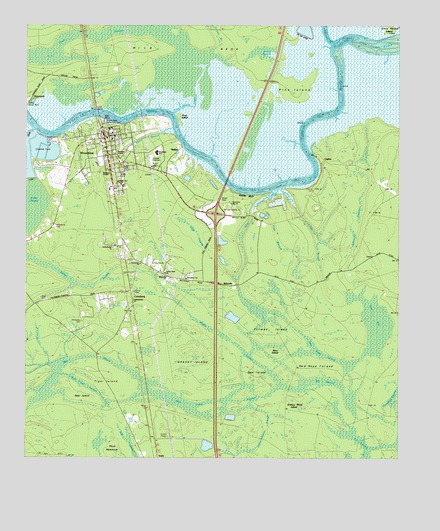 Woodbine, GA USGS Topographic Map