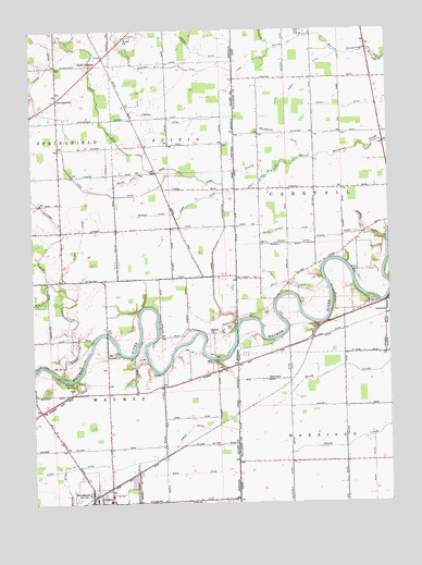 Woodburn North, IN USGS Topographic Map