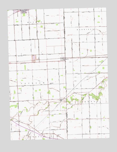 Woodburn South, IN USGS Topographic Map