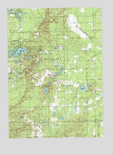 Woodland Park, MI USGS Topographic Map