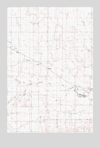 Woodrow, MT USGS Topographic Map
