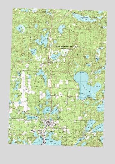Woodruff, WI USGS Topographic Map