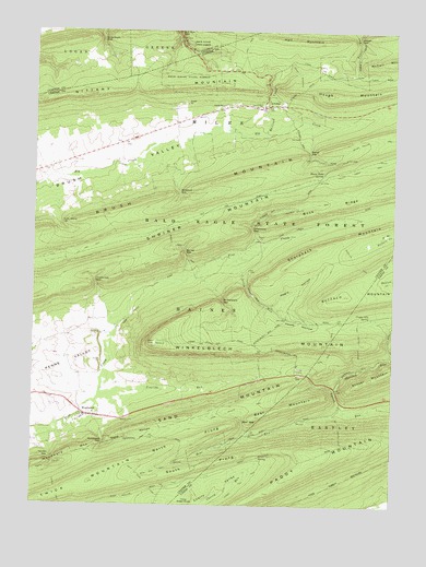 Woodward, PA USGS Topographic Map