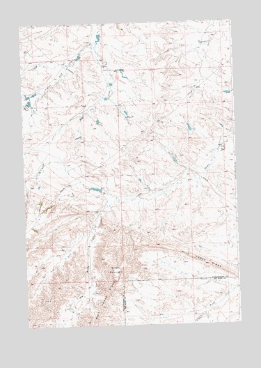 Woody Mountain, MT USGS Topographic Map