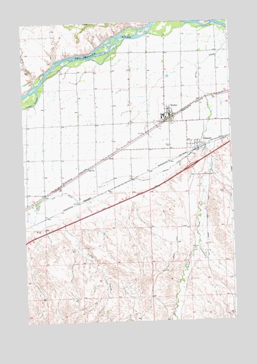 Worden, MT USGS Topographic Map