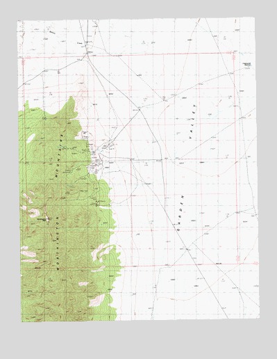Worthington Peak, NV USGS Topographic Map