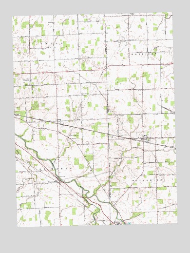 Wren, OH USGS Topographic Map