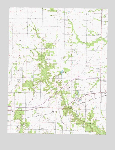 Xenia NE, IL USGS Topographic Map