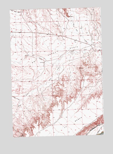 Y U Bench NW, WY USGS Topographic Map