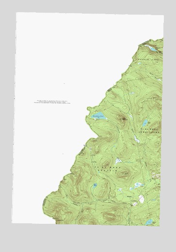 Boundary Pond, ME USGS Topographic Map