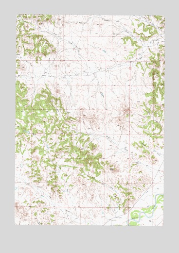 Yarger Butte, MT USGS Topographic Map