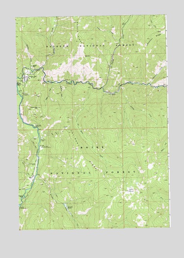 Yellow Pine, ID USGS Topographic Map