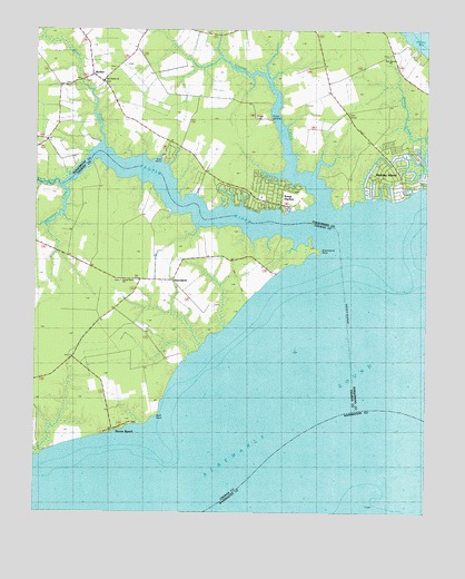 Yeopim River, NC USGS Topographic Map