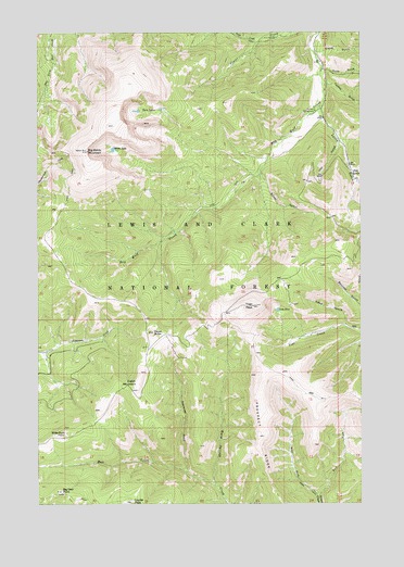 Yogo Peak, MT USGS Topographic Map