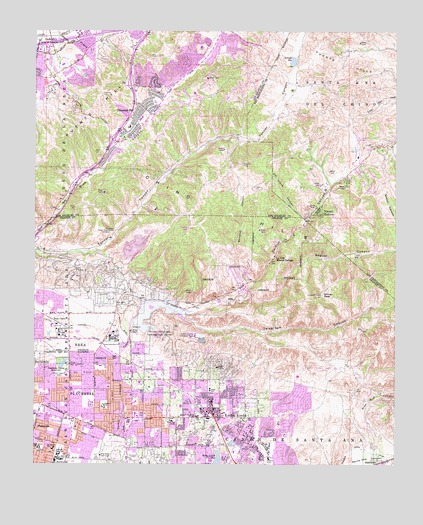 Yorba Linda, CA USGS Topographic Map