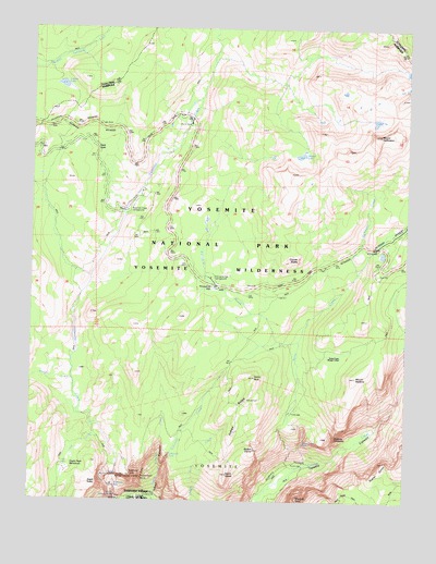 Yosemite Falls, CA USGS Topographic Map