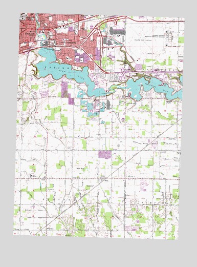 Ypsilanti East, MI USGS Topographic Map