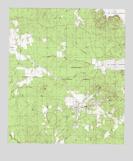 Zavalla, TX USGS Topographic Map