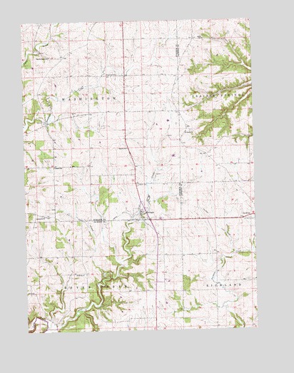 Zwingle, IA USGS Topographic Map