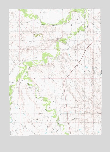 Bowen Flat, WY USGS Topographic Map
