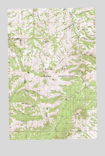 Bowery Peak, MT USGS Topographic Map