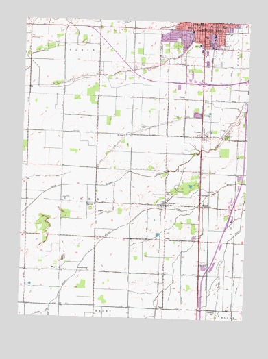 Bowling Green South, OH USGS Topographic Map