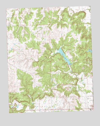 Bowring SE, OK USGS Topographic Map