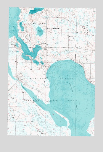 Bowstring Lake, MN USGS Topographic Map