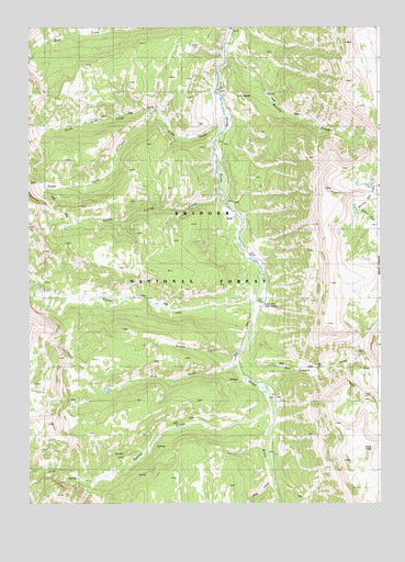 Box Canyon Creek, WY USGS Topographic Map