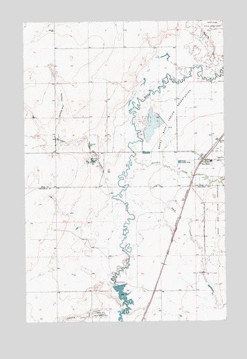 Box Elder, MT USGS Topographic Map