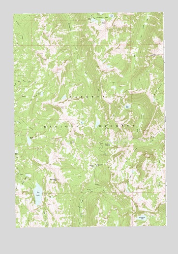 Box Lake, ID USGS Topographic Map