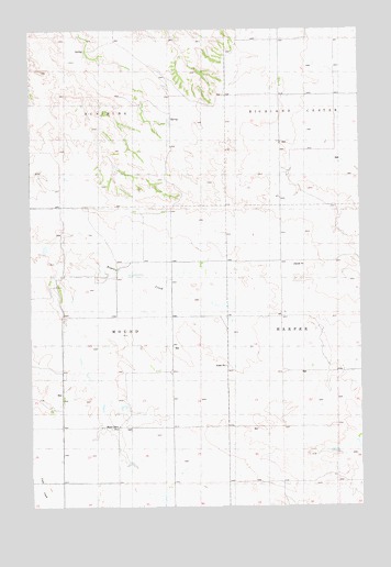 Boyce Creek East, ND USGS Topographic Map