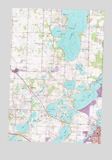 Alexandria West, MN USGS Topographic Map