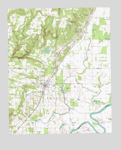 Bradford, AR USGS Topographic Map