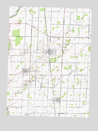 Bradner, OH USGS Topographic Map