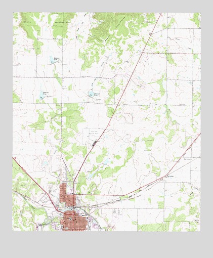 Brady North, TX USGS Topographic Map