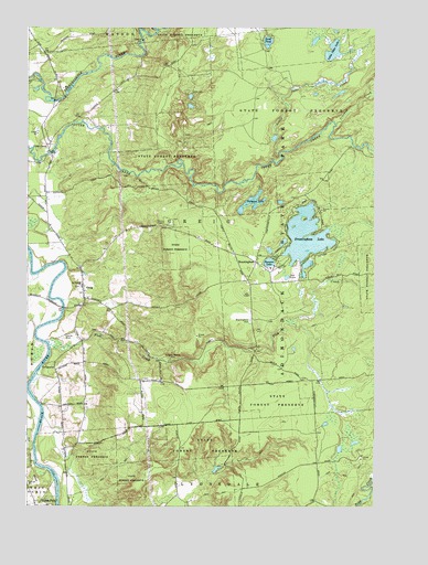 Brantingham, NY USGS Topographic Map