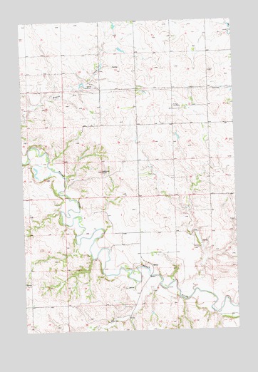 Bratburg Butte, ND USGS Topographic Map