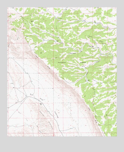 Algerita Canyon, NM USGS Topographic Map