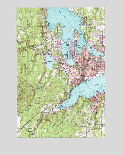 Bremerton West, WA USGS Topographic Map