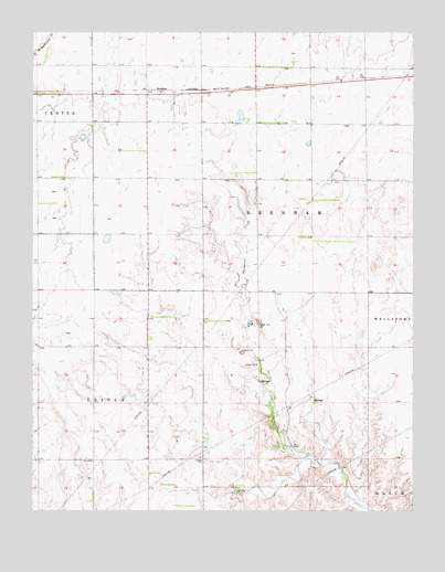 Brenham, KS USGS Topographic Map