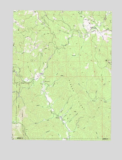 Briceland, CA USGS Topographic Map