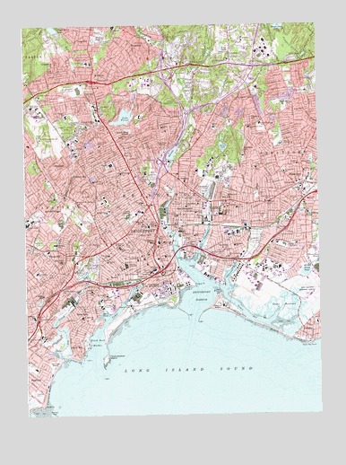 Bridgeport, CT USGS Topographic Map